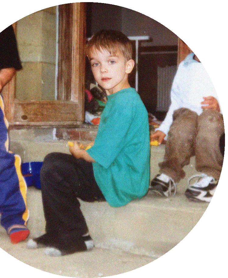 Photo of young Josh in Scarborough, England.
