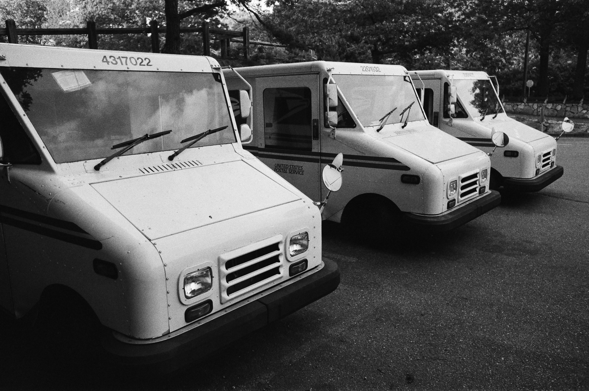 Three usps vans